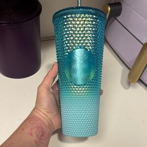 Starbucks Teal Gradient Studded Tumbler